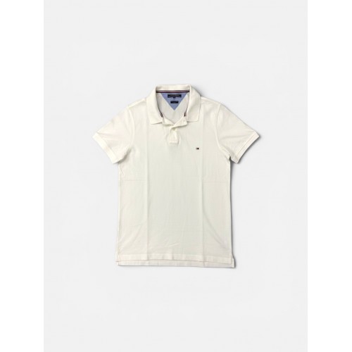 Tommy Hilfiger Ανδρική Λευκή Polo Μπλούζα L